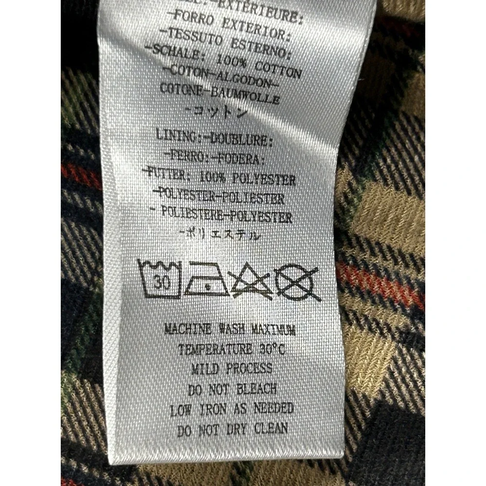 Wantdo Mens Military Field Jacket Olive Green Plaid Lined Cotton Coat 2060 Large